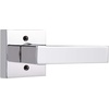 image:imageProbrico 2 Pack Different Keys Door Levers Gold Keyed Differently Square Handles with Lock for Interior Exterior DoorsPolished Chrome