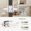 image:imageProbrico 2 Pack Different Keys Door Levers Gold Keyed Differently Square Handles with Lock for Interior Exterior DoorsPolished Chrome