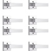 image:imageProbrico 2 Pack Different Keys Door Levers Gold Keyed Differently Square Handles with Lock for Interior Exterior DoorsPolished Chrome