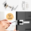 image:imageProbrico 2 Pack Different Keys Door Levers Gold Keyed Differently Square Handles with Lock for Interior Exterior DoorsPolished Chrome