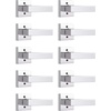 image:imageProbrico 2 Pack Different Keys Door Levers Gold Keyed Differently Square Handles with Lock for Interior Exterior DoorsPolished Chrome