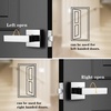 image:imageProbrico 2 Pack Different Keys Door Levers Gold Keyed Differently Square Handles with Lock for Interior Exterior DoorsPolished Chrome