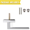 image:imageProbrico 2 Pack Different Keys Door Levers Gold Keyed Differently Square Handles with Lock for Interior Exterior DoorsPolished Chrome