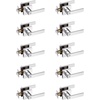 image:imageProbrico 2 Pack Different Keys Door Levers Gold Keyed Differently Square Handles with Lock for Interior Exterior DoorsPolished Chrome