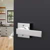 image:imageProbrico 2 Pack Different Keys Door Levers Gold Keyed Differently Square Handles with Lock for Interior Exterior DoorsPolished Chrome