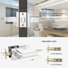 image:imageProbrico 2 Pack Different Keys Door Levers Gold Keyed Differently Square Handles with Lock for Interior Exterior DoorsPolished Chrome