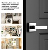 image:imageProbrico 2 Pack Different Keys Door Levers Gold Keyed Differently Square Handles with Lock for Interior Exterior DoorsPolished Chrome