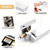 image:imageProbrico 2 Pack Different Keys Door Levers Gold Keyed Differently Square Handles with Lock for Interior Exterior DoorsPolished Chrome