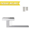 image:imageProbrico 2 Pack Different Keys Door Levers Gold Keyed Differently Square Handles with Lock for Interior Exterior DoorsPolished Chrome