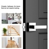 image:imageProbrico 2 Pack Different Keys Door Levers Gold Keyed Differently Square Handles with Lock for Interior Exterior DoorsPolished Chrome