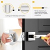 image:imageProbrico 2 Pack Different Keys Door Levers Gold Keyed Differently Square Handles with Lock for Interior Exterior DoorsPolished Chrome