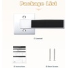 image:imageProbrico 2 Pack Different Keys Door Levers Gold Keyed Differently Square Handles with Lock for Interior Exterior DoorsPolished ChromeBlack