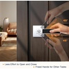 image:imageProbrico 2 Pack Different Keys Door Levers Gold Keyed Differently Square Handles with Lock for Interior Exterior DoorsPolished ChromeBlack