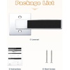 image:imageProbrico 2 Pack Different Keys Door Levers Gold Keyed Differently Square Handles with Lock for Interior Exterior DoorsPolished ChromeBlack