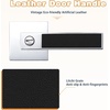 image:imageProbrico 2 Pack Different Keys Door Levers Gold Keyed Differently Square Handles with Lock for Interior Exterior DoorsPolished ChromeBlack