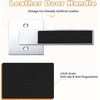 image:imageProbrico 2 Pack Different Keys Door Levers Gold Keyed Differently Square Handles with Lock for Interior Exterior DoorsPolished ChromeBlack