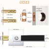 image:imageProbrico 2 Pack Different Keys Door Levers Gold Keyed Differently Square Handles with Lock for Interior Exterior DoorsPolished ChromeBlack