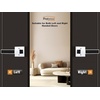 image:imageProbrico 2 Pack Different Keys Door Levers Gold Keyed Differently Square Handles with Lock for Interior Exterior DoorsPolished ChromeBlack