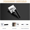image:imageProbrico 2 Pack Different Keys Door Levers Gold Keyed Differently Square Handles with Lock for Interior Exterior DoorsPolished ChromeBlack