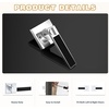 image:imageProbrico 2 Pack Different Keys Door Levers Gold Keyed Differently Square Handles with Lock for Interior Exterior DoorsPolished ChromeBlack
