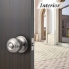 image:imageProbrico 2 Pack Keyed Alike Locks Entry Door Knobs Entrance Lock Sets in Brushed Nickel Combo Pack Exterior Interior Keyed Knobs