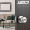 image:imageProbrico 2 Pack Keyed Alike Locks Entry Door Knobs Entrance Lock Sets in Brushed Nickel Combo Pack Exterior Interior Keyed Knobs