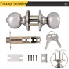 image:imageProbrico 2 Pack Keyed Alike Locks for Exterior and Interior Doors Brushed Nickel Stainless Steel Entrance Door Knobs Round Ball Keyed Entry Door Knobs with Same Keys for Bedroom Bathroom4 Pack