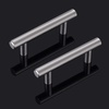 image:imageProbrico 20 Pack  Brushed Nickel Kitchen Cabinet Pulls 3 Hole Centers Solid Stainless Steel Modern Euro T Bar Handles Bedroom Dresser Drawer Cabinet Cupboard Pull Knobs 5 Overall LengthBrushed Nickel