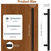 image:imageProbrico 20 Pack  Brushed Nickel Kitchen Cabinet Pulls 3 Hole Centers Solid Stainless Steel Modern Euro T Bar Handles Bedroom Dresser Drawer Cabinet Cupboard Pull Knobs 5 Overall LengthBlack