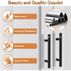 image:imageProbrico 20 Pack  Brushed Nickel Kitchen Cabinet Pulls 3 Hole Centers Solid Stainless Steel Modern Euro T Bar Handles Bedroom Dresser Drawer Cabinet Cupboard Pull Knobs 5 Overall LengthBlack