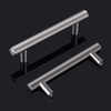 image:imageProbrico 20 Pack  Brushed Nickel Kitchen Cabinet Pulls 3 Hole Centers Solid Stainless Steel Modern Euro T Bar Handles Bedroom Dresser Drawer Cabinet Cupboard Pull Knobs 5 Overall LengthBrushed Nickel