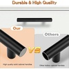 image:imageProbrico 20 Pack  Brushed Nickel Kitchen Cabinet Pulls 3 Hole Centers Solid Stainless Steel Modern Euro T Bar Handles Bedroom Dresser Drawer Cabinet Cupboard Pull Knobs 5 Overall LengthBlack