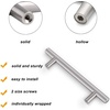 image:imageProbrico 20 Pack  Brushed Nickel Kitchen Cabinet Pulls 3 Hole Centers Solid Stainless Steel Modern Euro T Bar Handles Bedroom Dresser Drawer Cabinet Cupboard Pull Knobs 5 Overall LengthBrushed Nickel