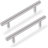 image:imageProbrico 20 Pack  Brushed Nickel Kitchen Cabinet Pulls 3 Hole Centers Solid Stainless Steel Modern Euro T Bar Handles Bedroom Dresser Drawer Cabinet Cupboard Pull Knobs 5 Overall LengthBrushed Nickel