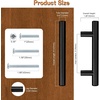 image:imageProbrico 20 Pack  Brushed Nickel Kitchen Cabinet Pulls 3 Hole Centers Solid Stainless Steel Modern Euro T Bar Handles Bedroom Dresser Drawer Cabinet Cupboard Pull Knobs 5 Overall LengthBlack