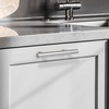 image:imageProbrico 20 Pack  Brushed Nickel Kitchen Cabinet Pulls 3 Hole Centers Solid Stainless Steel Modern Euro T Bar Handles Bedroom Dresser Drawer Cabinet Cupboard Pull Knobs 5 Overall LengthBrushed Nickel