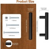 image:imageProbrico 20 Pack  Brushed Nickel Kitchen Cabinet Pulls 3 Hole Centers Solid Stainless Steel Modern Euro T Bar Handles Bedroom Dresser Drawer Cabinet Cupboard Pull Knobs 5 Overall LengthBlack