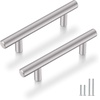 image:imageProbrico 20 Pack  Brushed Nickel Kitchen Cabinet Pulls 3 Hole Centers Solid Stainless Steel Modern Euro T Bar Handles Bedroom Dresser Drawer Cabinet Cupboard Pull Knobs 5 Overall LengthBrushed Nickel