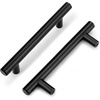 image:imageProbrico 20 Pack  Brushed Nickel Kitchen Cabinet Pulls 3 Hole Centers Solid Stainless Steel Modern Euro T Bar Handles Bedroom Dresser Drawer Cabinet Cupboard Pull Knobs 5 Overall LengthBlack