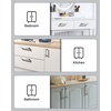 image:imageProbrico 4 Inch Satin Nickel Cabinet Pulls Stainless Steel 10 Pack Door Cabinet HandlesDrawer Dresser Pull Knobs Kitchen Furniture Hardware for Cupboard WardrobeTotal Lenght412 Inch 114mmBrushed Nickel
