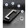 image:imageProbrico 4 Inch Satin Nickel Cabinet Pulls Stainless Steel 10 Pack Door Cabinet HandlesDrawer Dresser Pull Knobs Kitchen Furniture Hardware for Cupboard WardrobeTotal Lenght412 Inch 114mmBrushed Nickel