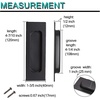 image:imageProbrico 5 Pack Black Recessed Flush Pulls Rectangular Recessed Sliding Finger Pulls Stainless Steel Sliding Door Handles 472 Length Recessed Flush Handles Recessed Door Pull Handles