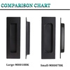 image:imageProbrico 5 Pack Black Recessed Flush Pulls Rectangular Recessed Sliding Finger Pulls Stainless Steel Sliding Door Handles 472 Length Recessed Flush Handles Recessed Door Pull Handles