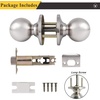 image:imageProbrico 5 Pack Round Passage Door Knobs Lock Set for Interior Hallway Closet Door Handleset Stainless Steel in Brushed Nickel FinishBrushed Nickel