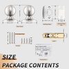 image:imageProbrico 5 Pack Round Passage Door Knobs Lock Set for Interior Hallway Closet Door Handleset Stainless Steel in Brushed Nickel FinishBrushed Nickel