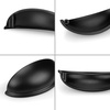 image:imageProbrico 6 Pack Gold Drawer Pulls 3 Inch Hole Center Modern Style Zinc Alloy Easy to Install Kitchen Cabinet HardwareBlack