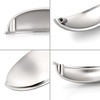 image:imageProbrico 6 Pack Gold Drawer Pulls 3 Inch Hole Center Modern Style Zinc Alloy Easy to Install Kitchen Cabinet HardwareBrushed Nickel