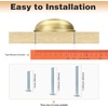 image:imageProbrico 6 Pack Gold Drawer Pulls 3 Inch Hole Center Modern Style Zinc Alloy Easy to Install Kitchen Cabinet HardwareChampagne Bronze