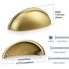 image:imageProbrico 6 Pack Gold Drawer Pulls 3 Inch Hole Center Modern Style Zinc Alloy Easy to Install Kitchen Cabinet HardwareChampagne Bronze