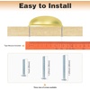 image:imageProbrico 6 Pack Gold Drawer Pulls 3 Inch Hole Center Modern Style Zinc Alloy Easy to Install Kitchen Cabinet HardwareGold